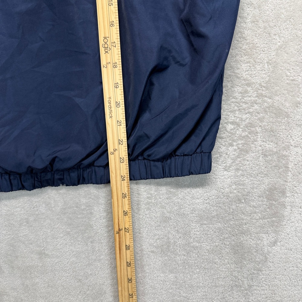 Vintage Reebok‎ Track Jacket Mens Medium Navy Blue Red Geometric Stripe Full Zip - Picture 10 of 12
